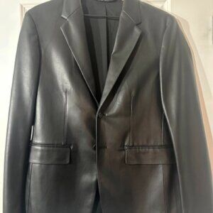 ZARA leather suit jacket/blazer